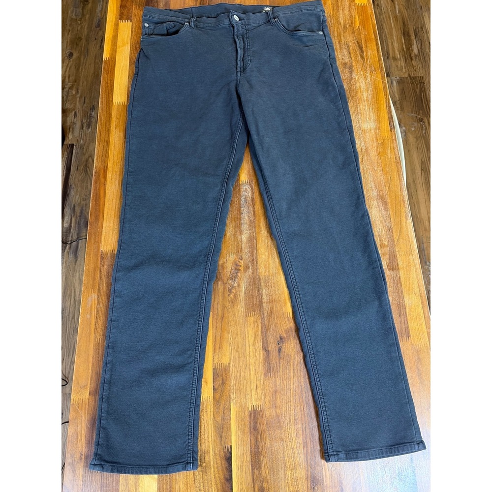 Faherty Brand Mens 5-Pocket Stretch Pants Charcoal Grey MBC0020-OYX Size 38x32